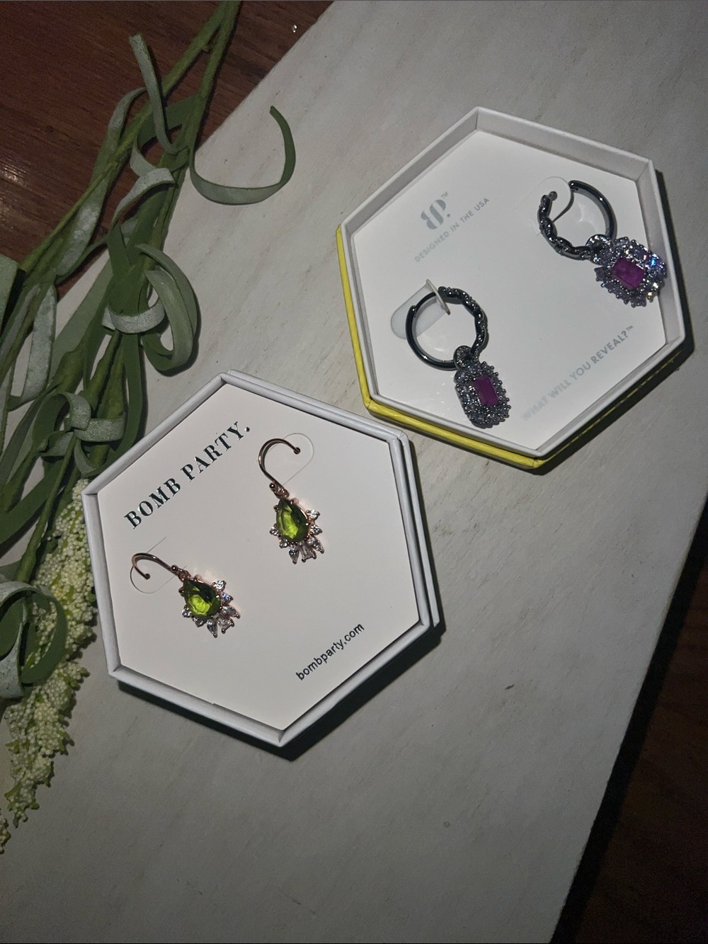2 Bomb Party earrings